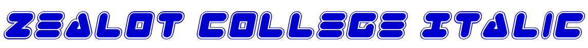 Zealot College Italic шрифт